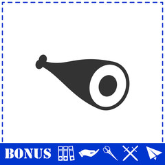 Meat icon flat