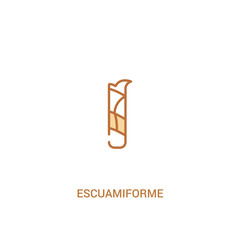 escuamiforme concept 2 colored icon. simple line element illustration. outline brown escuamiforme symbol. can be used for web and mobile ui/ux.