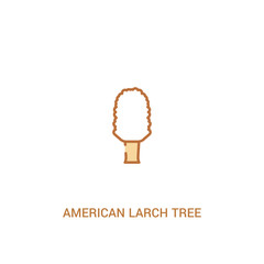 american larch tree concept 2 colored icon. simple line element illustration. outline brown american larch tree symbol. can be used for web and mobile ui/ux.