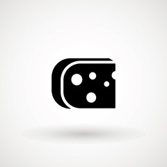 Cheese icon vector, filled flat sign, solid pictogram isolated on white, logo illustration