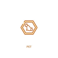 Fototapeta premium pet concept 2 colored icon. simple line element illustration. outline brown pet symbol. can be used for web and mobile ui/ux.