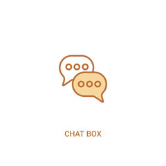chat box concept 2 colored icon. simple line element illustration. outline brown chat box symbol. can be used for web and mobile ui/ux.