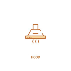 hood concept 2 colored icon. simple line element illustration. outline brown hood symbol. can be used for web and mobile ui/ux.