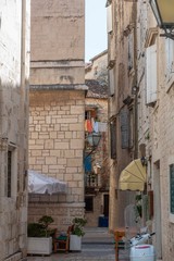 Fototapeta na wymiar Street in Trogir in Croatia