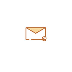   concept 2 colored icon. simple line element illustration. outline brown  symbol. can be used for web and mobile