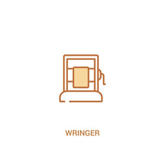 wringer concept 2 colored icon. simple line element illustration. outline brown wringer symbol. can be used for web and mobile ui/ux.