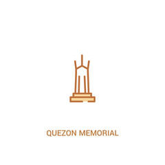 quezon memorial circle concept 2 colored icon. simple line element illustration. outline brown quezon memorial circle symbol. can be used for web and mobile ui/ux.