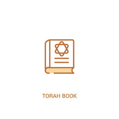 torah book concept 2 colored icon. simple line element illustration. outline brown torah book symbol. can be used for web and mobile ui/ux.