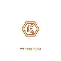 waiting room concept 2 colored icon. simple line element illustration. outline brown waiting room symbol. can be used for web and mobile ui/ux.