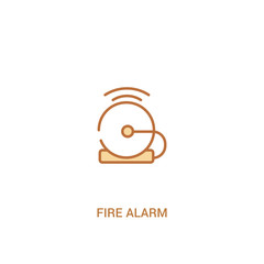 fire alarm concept 2 colored icon. simple line element illustration. outline brown fire alarm symbol. can be used for web and mobile ui/ux.