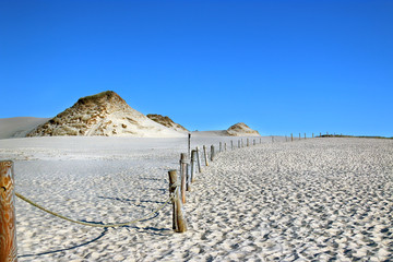 Slowinski National Park is situated on the Baltic Sea coast, near Leba, Poland. Desert landscape...