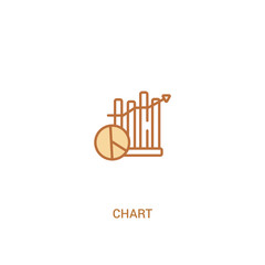 Fototapeta premium chart concept 2 colored icon. simple line element illustration. outline brown chart symbol. can be used for web and mobile ui/ux.