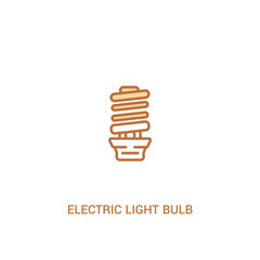 electric light bulb concept 2 colored icon. simple line element illustration. outline brown electric light bulb symbol. can be used for web and mobile ui/ux.