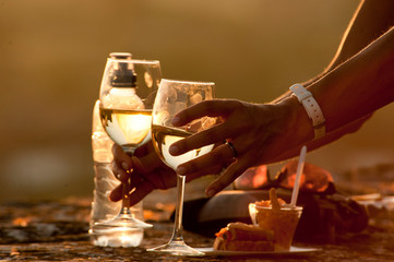two glasses of champagne