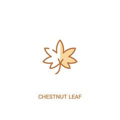 chestnut leaf concept 2 colored icon. simple line element illustration. outline brown chestnut leaf symbol. can be used for web and mobile ui/ux.