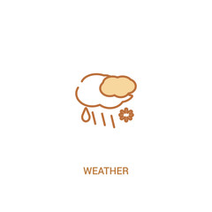 weather concept 2 colored icon. simple line element illustration. outline brown weather symbol. can be used for web and mobile ui/ux.