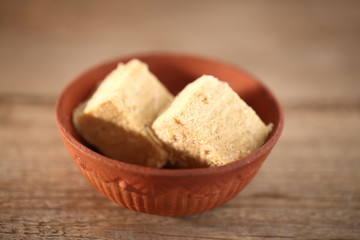 indian sweetness soam papdi plate