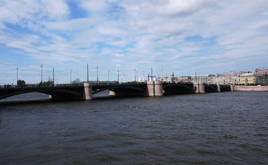 Fototapeta na wymiar Neva river in Saint Petersburg