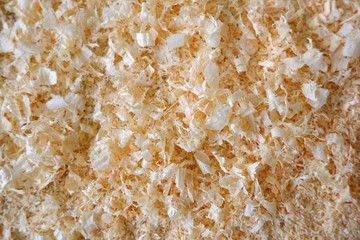 Fresh pine wood sawdust texture background