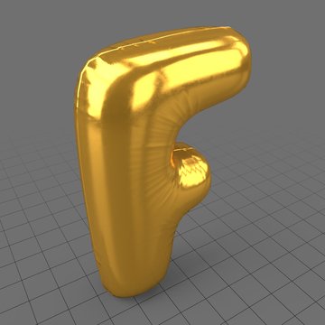 Foil letter F balloon