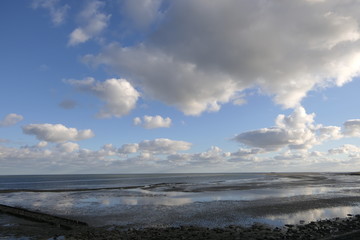 Beautiful Wadden Sea view from the dike of Vlieland