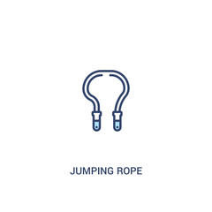 jumping rope concept 2 colored icon. simple line element illustration. outline blue jumping rope symbol. can be used for web and mobile ui/ux.