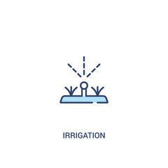 irrigation concept 2 colored icon. simple line element illustration. outline blue irrigation symbol. can be used for web and mobile ui/ux.