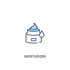 moisturizer concept 2 colored icon. simple line element illustration. outline blue moisturizer symbol. can be used for web and mobile ui/ux.