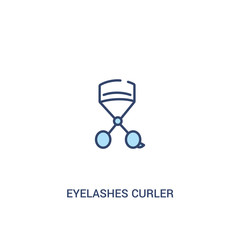 eyelashes curler concept 2 colored icon. simple line element illustration. outline blue eyelashes curler symbol. can be used for web and mobile ui/ux.