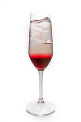 Refreshment drink with champagne 