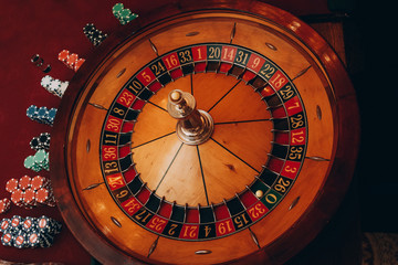 casino gaming table red velvet nightlife excitement