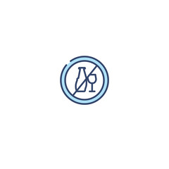   concept 2 colored icon. simple line element illustration. outline blue  symbol. can be used for web and mobile