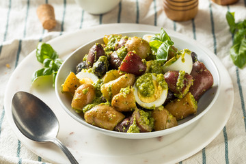 Homemade Organic Pesto Potato Salad