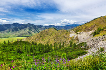 Naklejka premium Chike - Taman mountain pass. Altai Republic, Russia