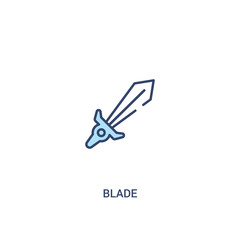 blade concept 2 colored icon. simple line element illustration. outline blue blade symbol. can be used for web and mobile ui/ux.