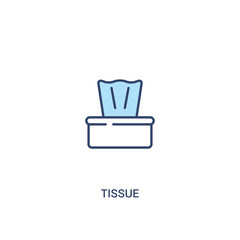 tissue concept 2 colored icon. simple line element illustration. outline blue tissue symbol. can be used for web and mobile ui/ux.