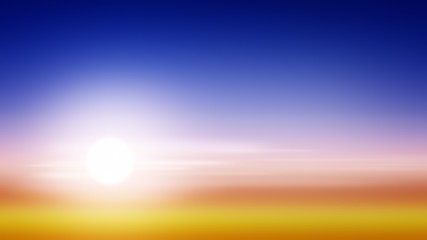 Sunset gradient background sunrise sun, blur texture.