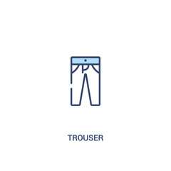 trouser concept 2 colored icon. simple line element illustration. outline blue trouser symbol. can be used for web and mobile ui/ux.