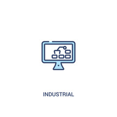 industrial concept 2 colored icon. simple line element illustration. outline blue industrial symbol. can be used for web and mobile ui/ux.