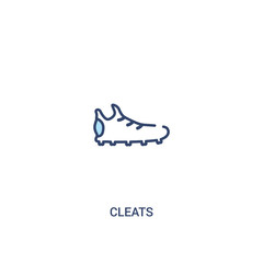 cleats concept 2 colored icon. simple line element illustration. outline blue cleats symbol. can be used for web and mobile ui/ux.