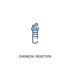 chemical reaction concept 2 colored icon. simple line element illustration. outline blue chemical reaction symbol. can be used for web and mobile ui/ux.