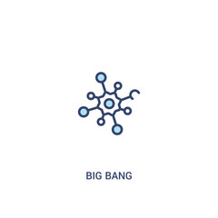 big bang concept 2 colored icon. simple line element illustration. outline blue big bang symbol. can be used for web and mobile ui/ux.