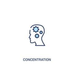 concentration concept 2 colored icon. simple line element illustration. outline blue concentration symbol. can be used for web and mobile ui/ux.
