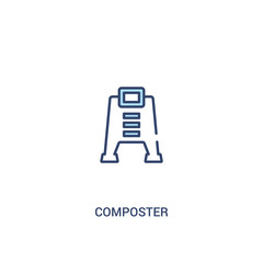 composter concept 2 colored icon. simple line element illustration. outline blue composter symbol. can be used for web and mobile ui/ux.