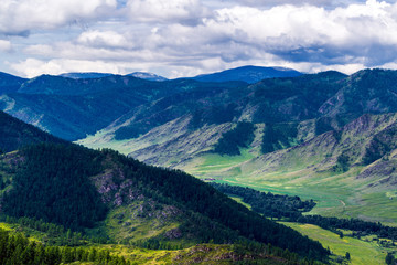 Fototapeta na wymiar Chike - Taman mountain pass. Altai Republic, Russia