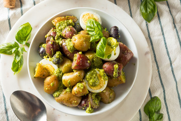 Homemade Organic Pesto Potato Salad