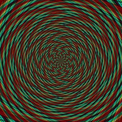 Illusion background spiral pattern zig-zag, geometric hypnotic.