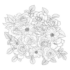 vector drawing flowers