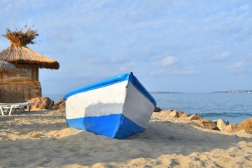 old boat by the sea