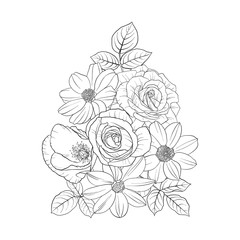 vector drawing flowers